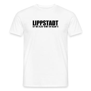 Lippstadt Koordinaten - Männer T-Shirt - Weiß - Vorne - AI Model Male 178 dark (178cm)