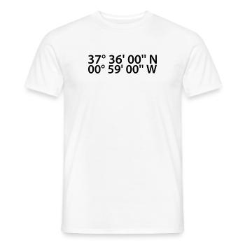 Coordonnées de Carthagène - T-shirt homme - blanc - Devant - AI Model Male 178 dark (178cm)