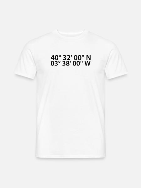 Coordonnées d’Alcobendas - T-shirt homme - blanc