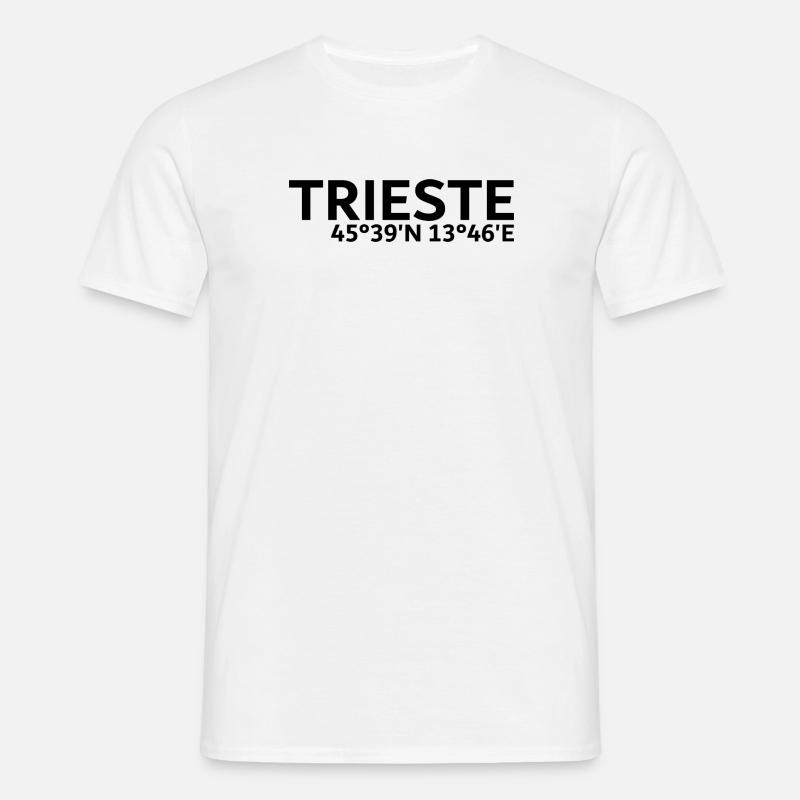 Trieste coordinates - Men's T-Shirt - white
