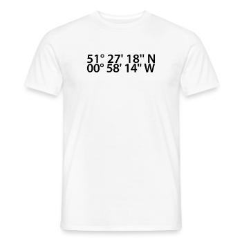 Reading Koordinaten - Männer T-Shirt - Weiß - Vorne - AI Model Male 178 dark (178cm)