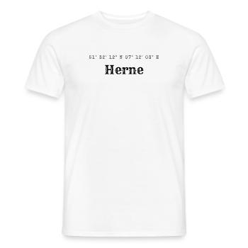 Herne coordinates - Men's T-Shirt - white - Front - AI Model Male 178 dark (178cm)