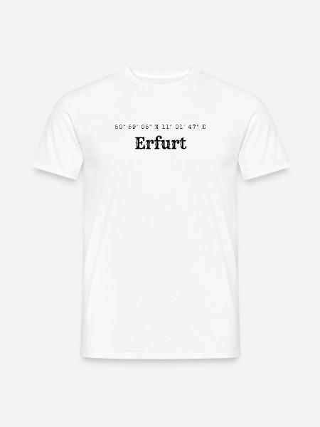 Erfurt coordinates - Men's T-Shirt - white