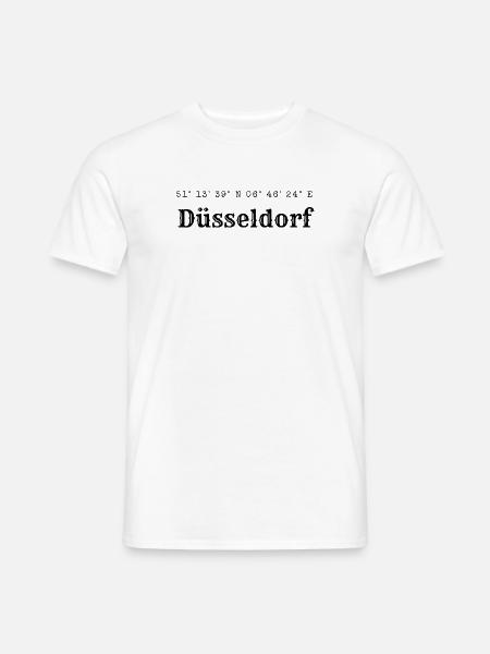Coordonnées Düsseldorf - T-shirt homme - blanc