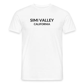 Simi Valley, Californie, États-Unis - T-shirt homme - blanc - Devant - AI Model Male 178 dark (178cm)