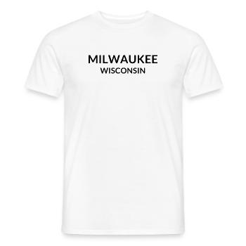 Milwaukee, Wisconsin, USA - Men's T-Shirt - white - Front - AI Model Male 178 dark (178cm)