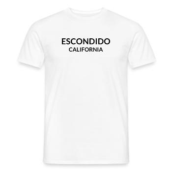 Escondido, Californie, États-Unis - T-shirt homme - blanc - Devant - AI Model Male 178 dark (178cm)