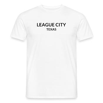 League City, Texas, USA - Men's T-Shirt - white - Front - AI Model Male 178 dark (178cm)