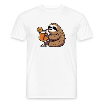 Apéritif paresseux Aperoli Spritz Campari Drink - T-shirt homme - blanc - Devant - AI Model Male 178 dark (178cm)