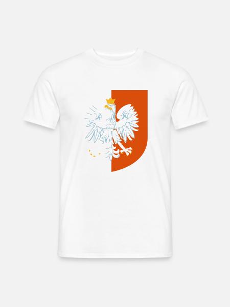 T-shirt drapeau de la Pologne - Cadeau Polska Pologne - T-shirt homme - blanc