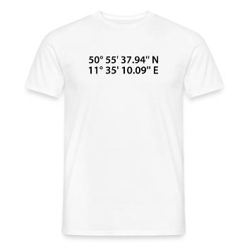 Jena coordinates - Men's T-Shirt - white - Front - AI Model Male 178 dark (178cm)