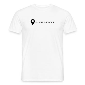 Gummersbach Koordinaten - Männer T-Shirt - Weiß - Vorne - AI Model Male 178 dark (178cm)