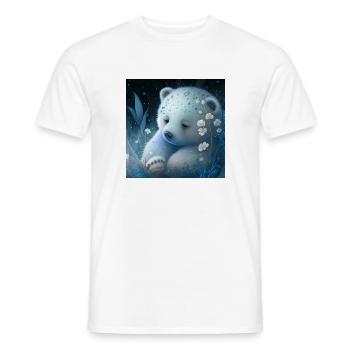 Ours blanc - T-shirt homme - blanc - Devant - AI Model Male 178 dark (178cm)