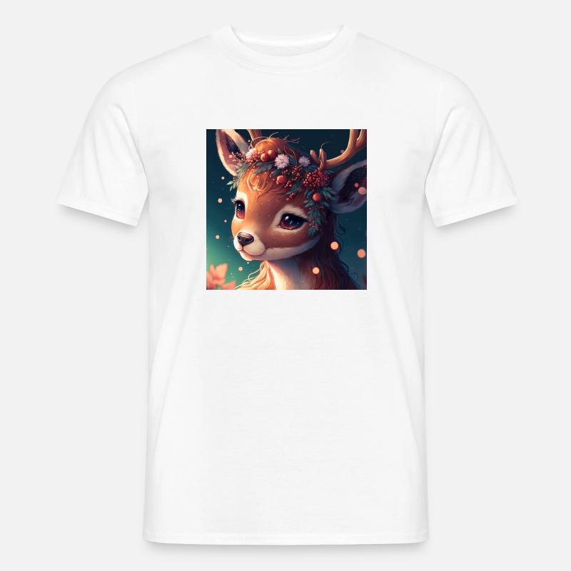 Chrismas Deer - Männer T-Shirt - Weiß