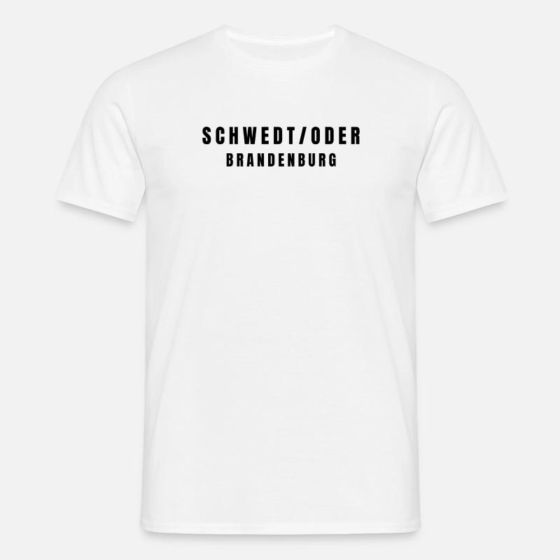 Schwedt/Oder Brandenburg - Männer T-Shirt - Weiß