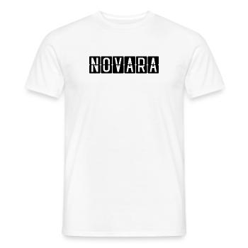 Novara Airport Sign - Men's T-Shirt - white - Front - AI Model Male 178 dark (178cm)