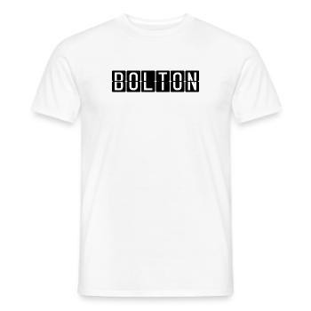 Bolton Airport Sign - Men's T-Shirt - white - Front - AI Model Male 178 dark (178cm)