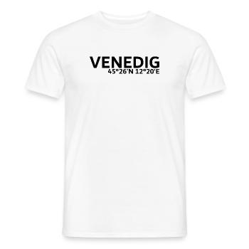 Coordonnées de Venise - T-shirt homme - blanc - Devant - AI Model Male 178 dark (178cm)