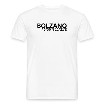 Coordonnées de Bolzano - T-shirt homme - blanc - Devant - AI Model Male 178 dark (178cm)