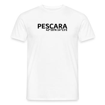 Coordonnées de Pescara - T-shirt homme - blanc - Devant - AI Model Male 178 dark (178cm)