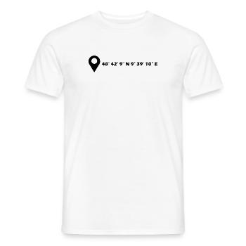 Göppingen Coordinates - Men's T-Shirt - white - Front - AI Model Male 178 dark (178cm)