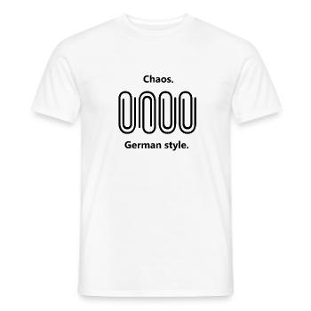 Chaos German style - Männer T-Shirt - Weiß - Vorne - AI Model Male 178 dark (178cm)