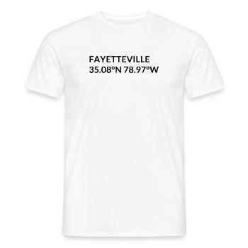 Fayetteville North Carolina USA Koordinaten - Männer T-Shirt - Weiß - Vorne - AI Model Male 178 dark (178cm)