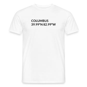 Columbus Ohio USA Koordinaten - Männer T-Shirt - Weiß - Vorne - AI Model Male 178 dark (178cm)