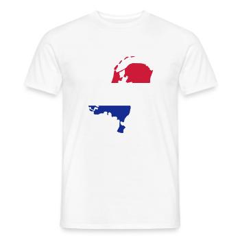 Pays-Bas - T-shirt homme - blanc - Devant - AI Model Male 178 dark (178cm)