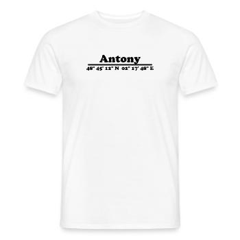 Antony coordinates - Men's T-Shirt - white - Front - AI Model Male 178 dark (178cm)