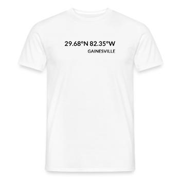 Gainesville Florida USA Koordinaten - Männer T-Shirt - Weiß - Vorne - AI Model Male 178 dark (178cm)
