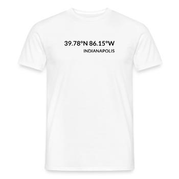 Indianapolis Indiana USA Koordinaten - Männer T-Shirt - Weiß - Vorne - AI Model Male 178 dark (178cm)