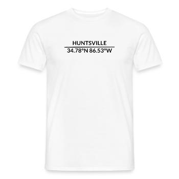 Huntsville Alabama USA Koordinaten - Männer T-Shirt - Weiß - Vorne - AI Model Male 178 dark (178cm)