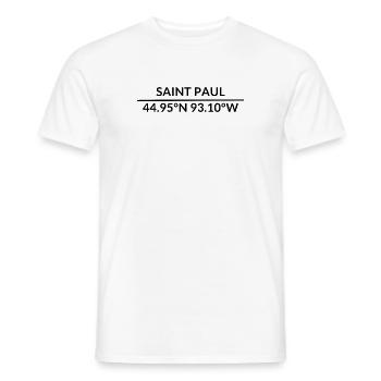 Saint Paul Minnesota USA Koordinaten - Männer T-Shirt - Weiß - Vorne - AI Model Male 178 dark (178cm)