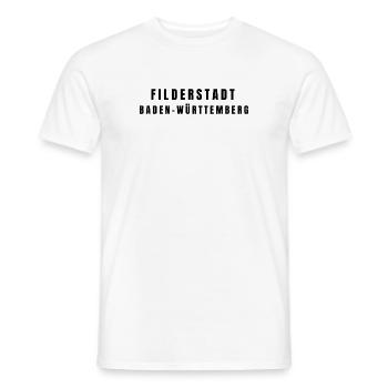 Filderstadt Baden-Württemberg - T-shirt homme - blanc - Devant - AI Model Male 178 dark (178cm)