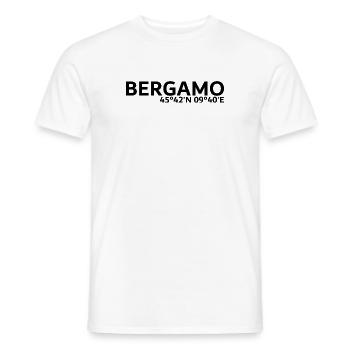 Bergamo Koordinaten - Männer T-Shirt - Weiß - Vorne - AI Model Male 178 dark (178cm)