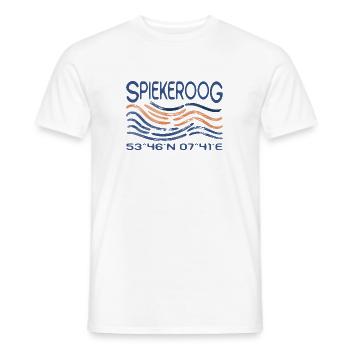 Coordonnées GPS de Spiekeroog North Sea Island - T-shirt homme - blanc - Devant - AI Model Male 178 dark (178cm)
