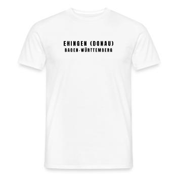 Ehingen (Donau) Baden-Württemberg - Männer T-Shirt - Weiß - Vorne - AI Model Male 178 dark (178cm)