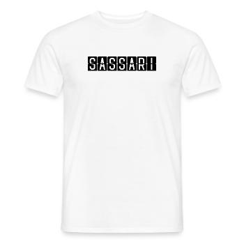 Sassari airport sign - Men's T-Shirt - white - Front - AI Model Male 178 dark (178cm)