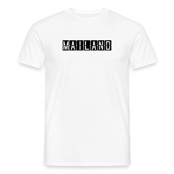 Milan Airport Sign - Men's T-Shirt - white - Front - AI Model Male 178 dark (178cm)