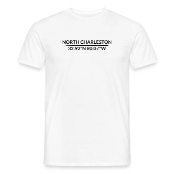 North Charleston South Carolina USA Koordinaten - Männer T-Shirt - Weiß - Vorne - AI Model Male 178 dark (178cm)