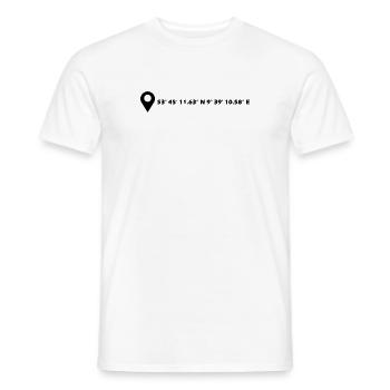 Elmshorn Koordinaten - Männer T-Shirt - Weiß - Vorne - AI Model Male 178 dark (178cm)