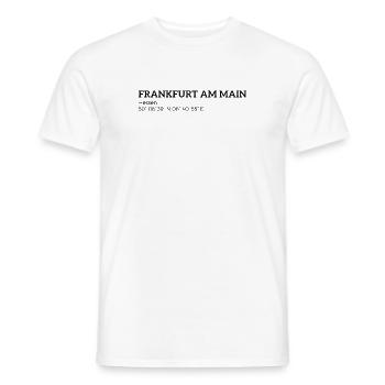 Frankfurt am Main Hesse coordinates - Men's T-Shirt - white - Front - AI Model Male 178 dark (178cm)