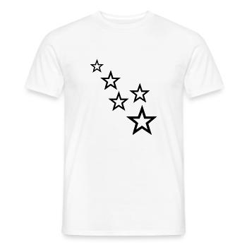 étoiles - T-shirt homme - blanc - Devant - AI Model Male 178 dark (178cm)