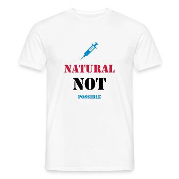 NATURAL NOT POSSIBLE - JUICE - Männer T-Shirt - Weiß - Vorne - AI Model Male 178 dark (178cm)