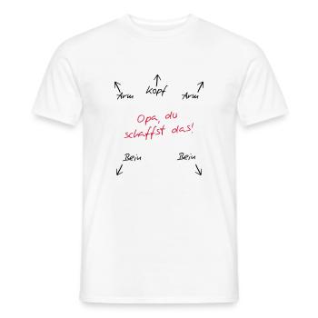 Opa du schaffst das - Männer T-Shirt - Weiß - Vorne - AI Model Male 178 dark (178cm)
