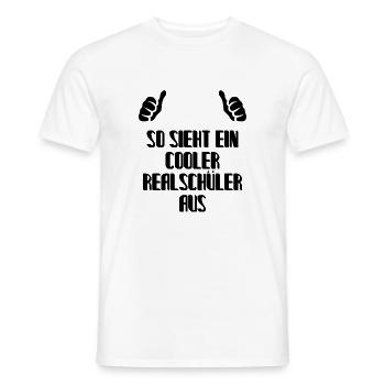 So Sieht Ein Cooler Realschüler Aus Realschule - Männer T-Shirt - Weiß - Vorne - AI Model Male 178 dark (178cm)