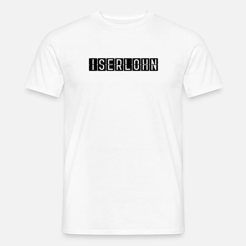 Iserlohn Flughafentafel - Männer T-Shirt - Weiß