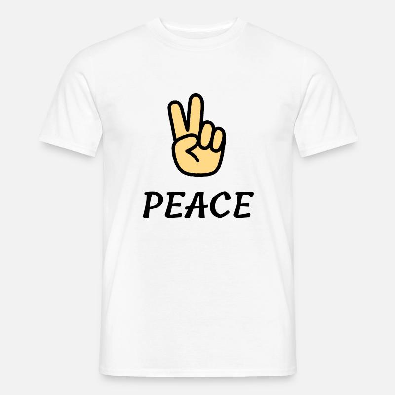 Cooles Peace-Design - Männer T-Shirt - Weiß