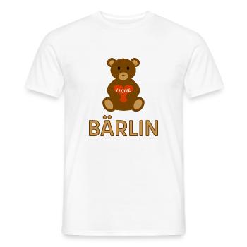 I love Bärlin - Männer T-Shirt - Weiß - Vorne - AI Model Male 178 dark (178cm)